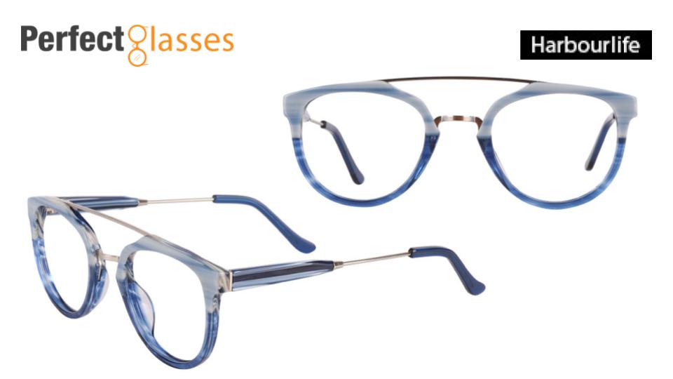 Blue acetate brownline frame