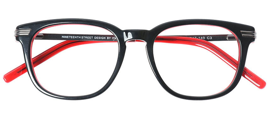 Horn rimmed eyeglasses