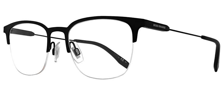 Semi rimmed black frame